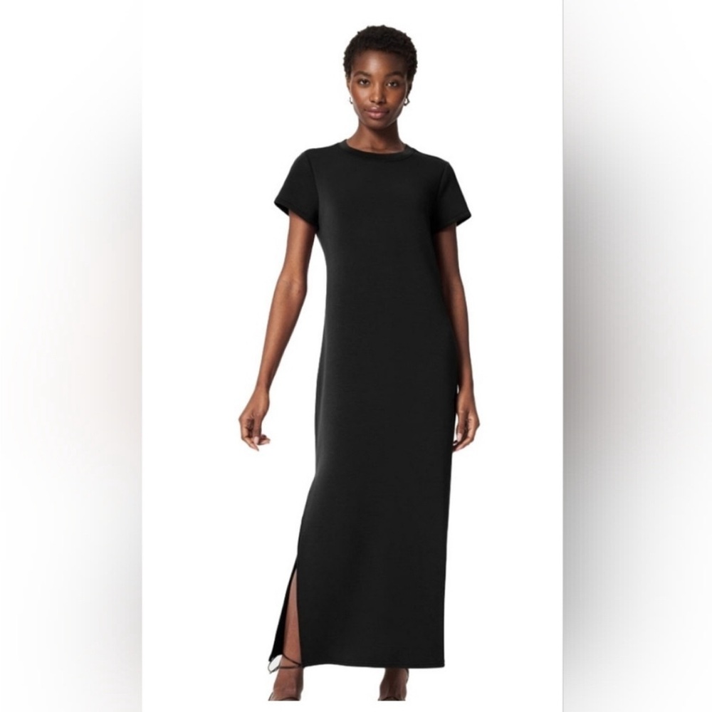 SPANX Air Essentials Maxi T-Shirt Dress in Black, size Medium. Excellent Cond